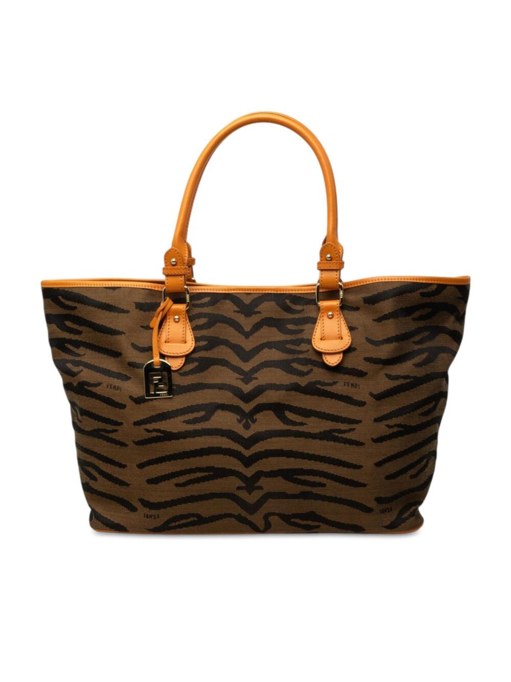 Fendi Zebra Print Canvas Tote Pre-Loved #357706F63B